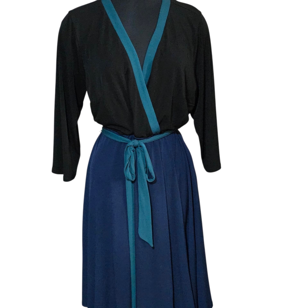 Torrid Black and Blue Midi Dress